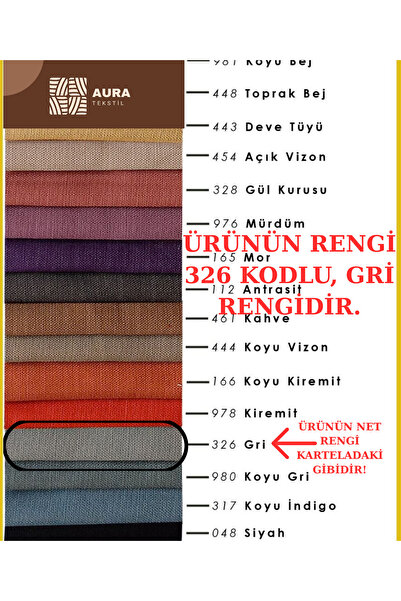 Fluiana Natural Linen Background Curtain 100% Linen | Gray Color Straight Cut (No Pleats)