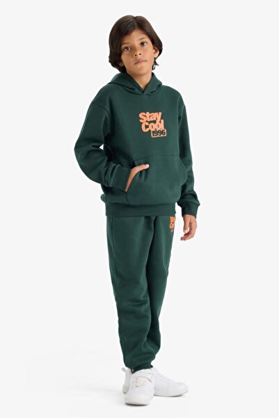 DeFacto Pantaloni de sport cu imprimeu pentru băieți cu talie elastică (25 WN)