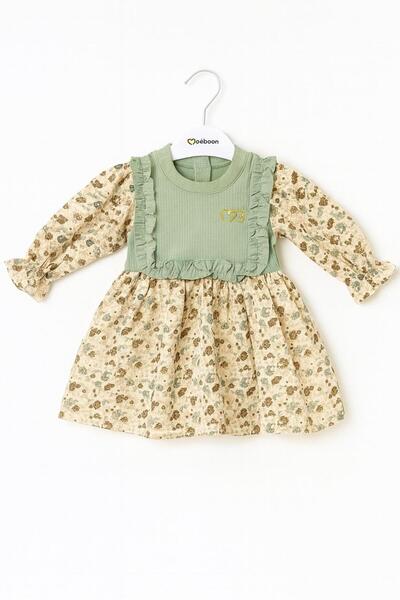 DÜŞ GİYİM BEBEK ÇİÇEKLİ ELBİSE