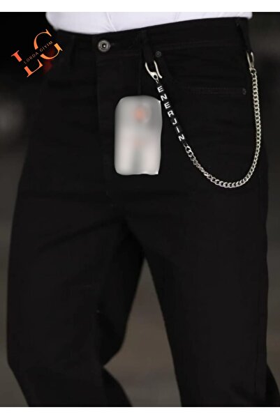 LORDA GİYİM TONI S بنطلون جينز ويكويك فضفاض وواسع الساقين مع سحاب