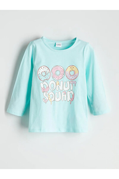 LC Waikiki Lcw Kids Pink Crew Neck Printed Girls' Pajamas Set