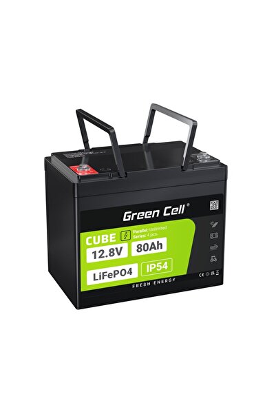 Other GREEN CELL LIFEPO4 CUBE BATTERY 80AH 12V/12.8V