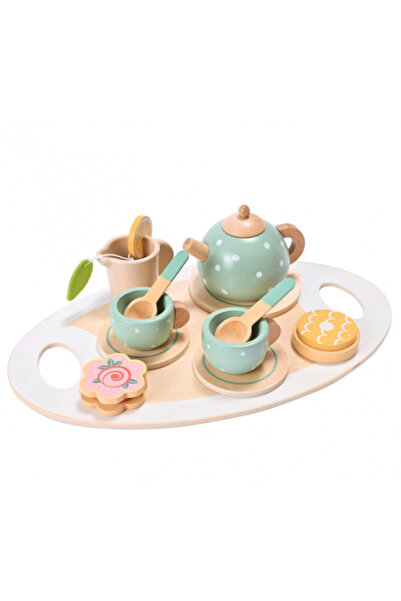 OEM Wooden Tea Set with 15 Accessories – Role Play for Children