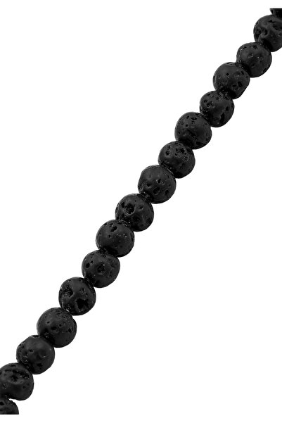 KUZZOI Bracelet Bracelet Men Lava Black 925 Sterling Silver 19 cm