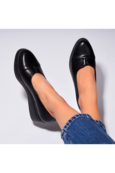 Joana Aerin Black Casual Women's -Leather Shoes