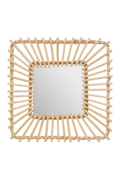 Other MIRROR 40x40cm Leoini square RATTAN and WILLOW