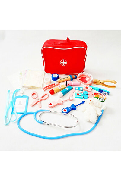 OEM Trusă medicală Montessori din lemn – Jucărie de rol pentru copii de 3+ ani