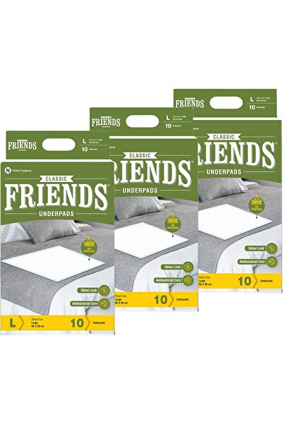 Friends فوط تغيير حفاضات فائقة النحافة - ناعمة وعالية الامتصاص للاستخدام مرة واحدة - 60 × 90 سم، كبيرة -