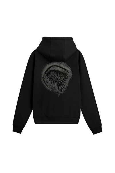Infire clothing Unisex Oversized Death Hoodie Black