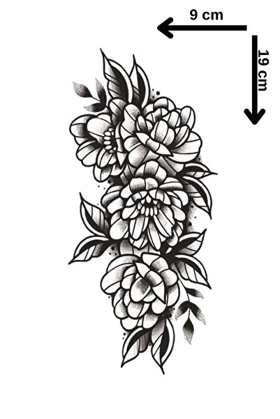 Barly Geçici Çiçek Figürlü Dövme Tattoo