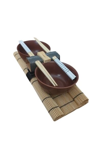 EDO Asian table set for side dishes (Banchan) - Brown