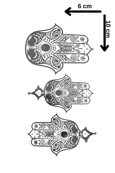 Barly Geçici Fatma Ana Eli Figürlü Mini Dövme Tattoo