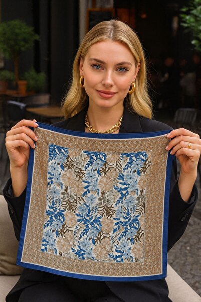 BALIENTE Eșarfă de damă cu model FLR1 50x50 cm