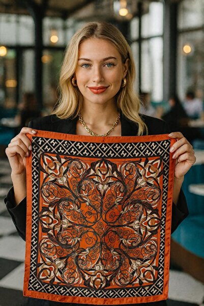 BALIENTE Eșarfă de damă cu model FLR8 70x70 cm