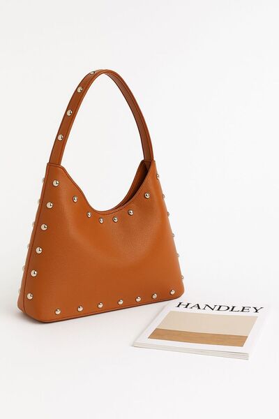 Handley Geantă de umăr cu detalii cu știfturi