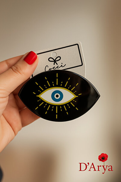 Darya Dd531 Black Evil Eye Design Hair Clip