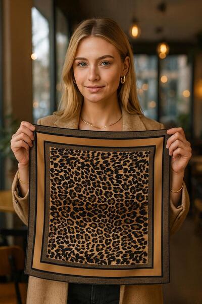 BALIENTE FLR26 Eșarfă de damă cu model 70x70 cm