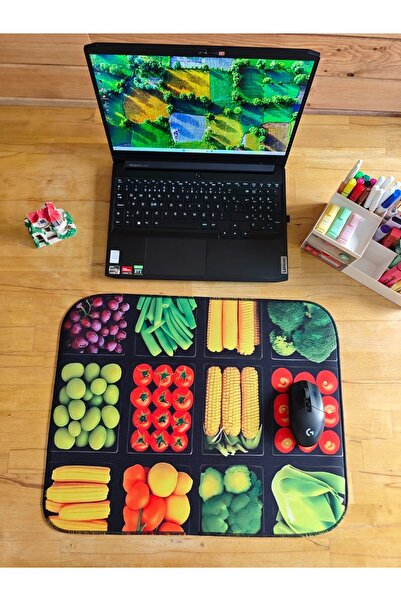 sgeteknoloji Sge Technology 55X45 cm Vegetables Anti-Slip Base Speed Surface Gamer Mouse Pad Gaming Pad