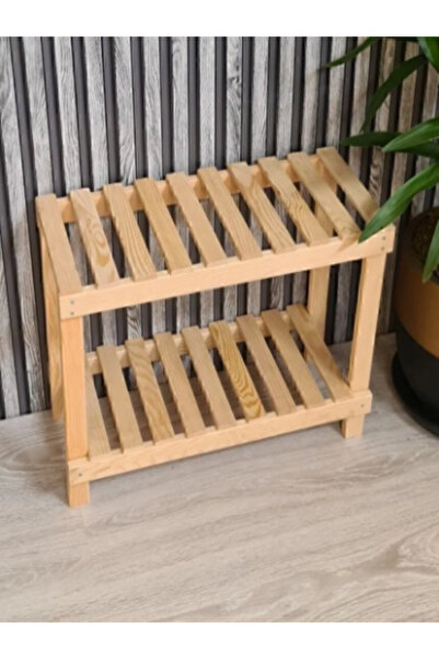 sgeteknoloji Doğal Ahşap 2 Katlı Ayakkabılık & Düzenleyici – El İşçiliği ile ...