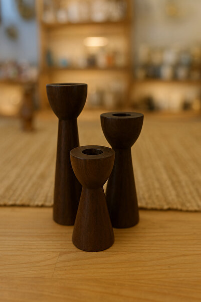 HAPPYHANDSSAPANCA 3’lü Şamdan mumluk