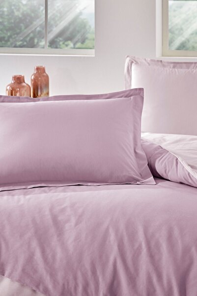 Özdilek Single Duvet Cover Set with Elastic Sheet - Powder 100% Cotton