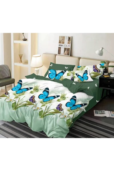 Happy Home Lenjerie de pat FINET, pat dublu, fara elastic, 6 piese, 220x230cm