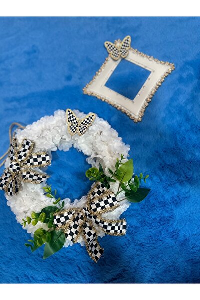 Marrone White Spring Branches Door Ornament Gold Detailed Socket Frame