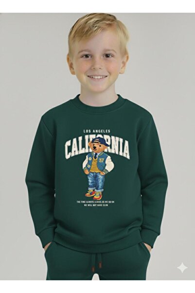 LİTTLE TORTOİSE Boys' Winter Sweatshirt Tracksuit Set