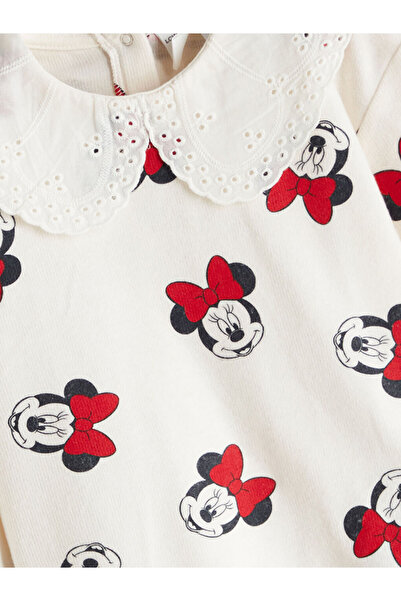 LC Waikiki Beige Licensed Baby Girl Sweatshirt and Leggings