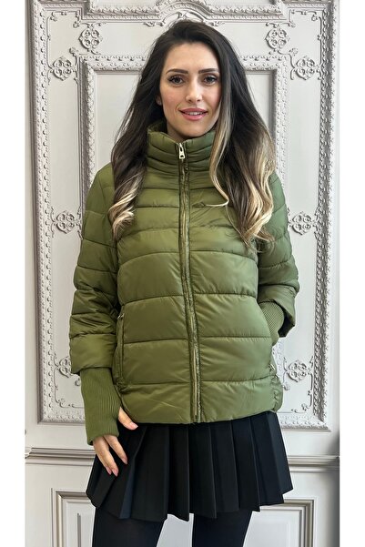 styleFlex Geaca matlasata dama cu maneci din tricot