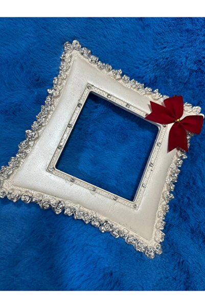 Marrone Silver Detailed Concrete Socket Frame with Double-Sided Tape