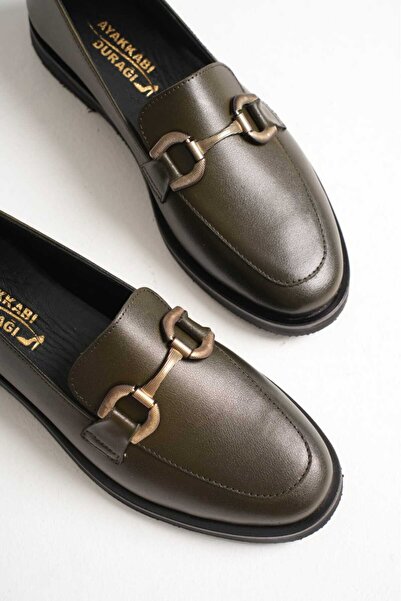 AYAKKABİSEPETİ HAKİ YEŞİL СПЕЦІАЛЬНЕ ВИРОБНИЦТВО ТОКІ ЖІНОЧІ МОКАСИНИ