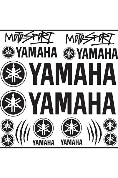 Oracal 651 Set de stickere Yamaha MotorSport pentru motociclete - Negru