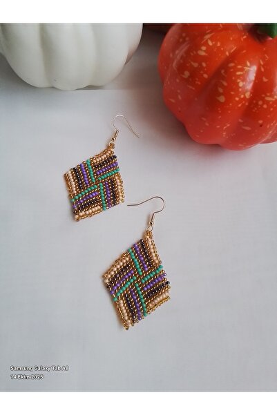 İPAR AKSESUAR Handmade Earrings with Sand Beads