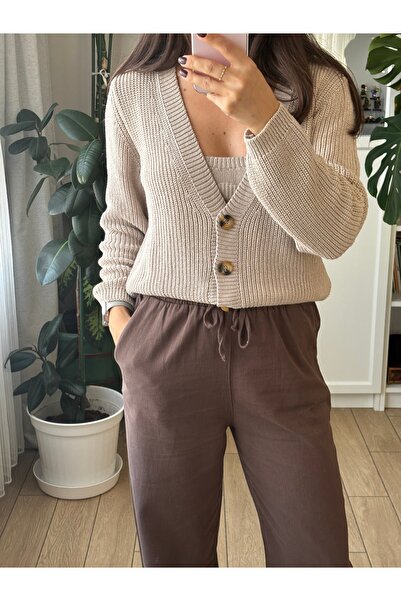 Store KADIN BEJ TRİKO HIRKA BÜSTİYER 2'Lİ TAKIM