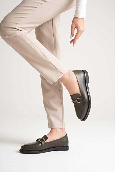 AYAKKABİSEPETİ HAKİ YEŞİL СПЕЦІАЛЬНЕ ВИРОБНИЦТВО ТОКІ ЖІНОЧІ МОКАСИНИ