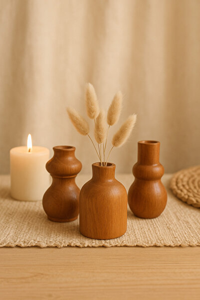 HAPPYHANDSSAPANCA 2’li Şamdan vazo seti