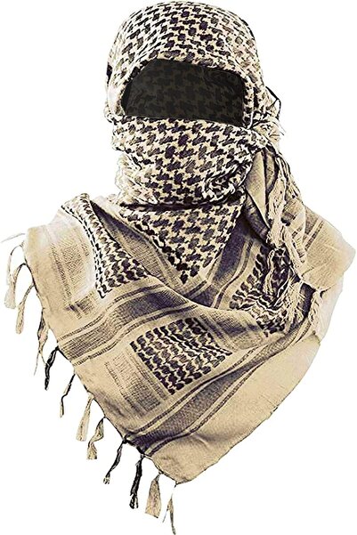 Generic Luxns Military Shemagh Tactical Desert Scarf / 100% Cotton Keffiyeh Scarf Wrap for Men And Women