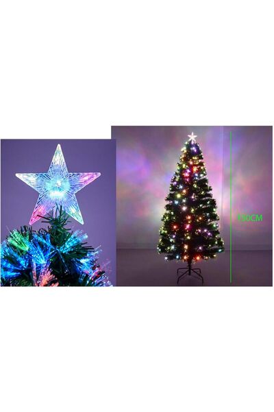 Tradeo شجرة عيد الميلاد الاصطناعية مع أضواء LED وتنورة، 150 سم (PVC)