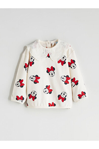 LC Waikiki Beige Licensed Baby Girl Sweatshirt and Leggings