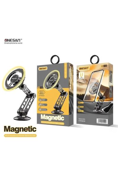 Generic حامل هاتف معدني مغناطيسي فائق متعدد الوظائف OS-F06 يدور 360 درجة للوح...