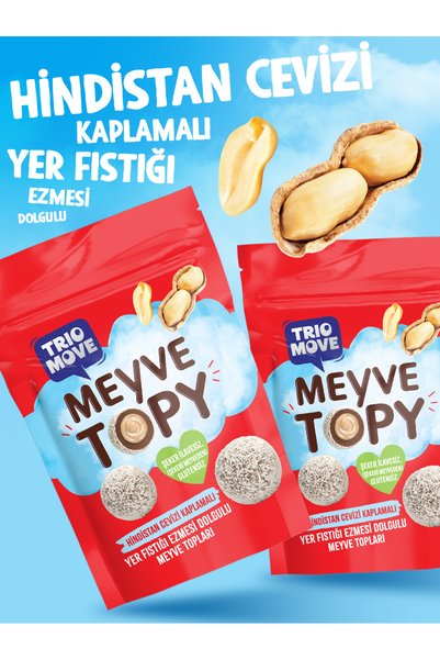 TrioMove Coconut-Coated Cocoa Fruit Balls Trio Move with Peanut Butter Filling