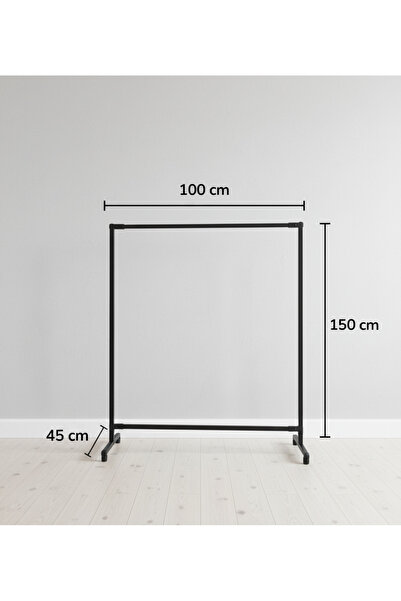 NovaLand Metal Konfeksiyon Ayaklı Elbise Askılık Sabit 150x100x45