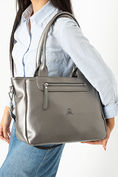 çantamgelsin Original Mega Bag Women's Gray Oversized Shoulder Bag