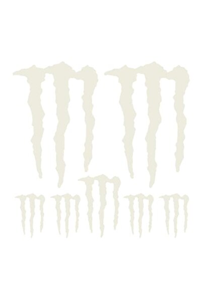Oracal Set de autocolante MONSTER ENERGY, 7 piese, alb