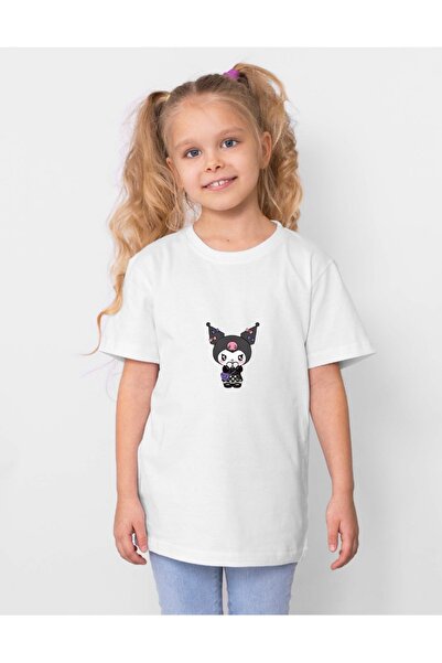 lewibafashion Χαριτωμένο παιδικό μπλουζάκι με στάμπα Kuromi από 100% βαμβάκι