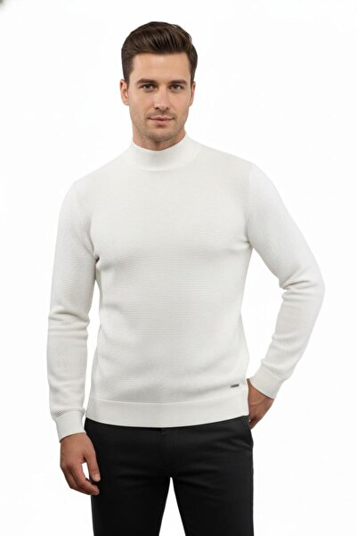 Çizgi Triko Men's Half Fisherman Sweater Knitwear Classic Fit 5240B Bgl-St04856
