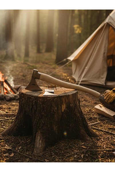 ÇAYLAR AVM Profesyonel Odun Yarma Baltası / Kamp Baltası - Tam Dövme Çelik - Uzun Sap