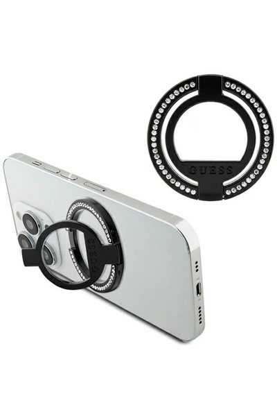 Guess Rhinestones MagSafe Phone Ring Black