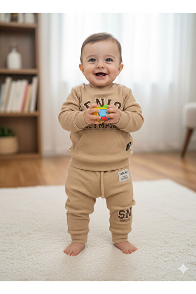 Zerenyus 6-24 Months Kangaroo Pocket Senior Team Milk Coffee